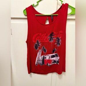 Coca-Cola Red Tank Top with Graphic Design